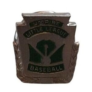 VTG Little League Umpire Baseball Lapel Pin Badge Sports Memorabilia Retro Youth